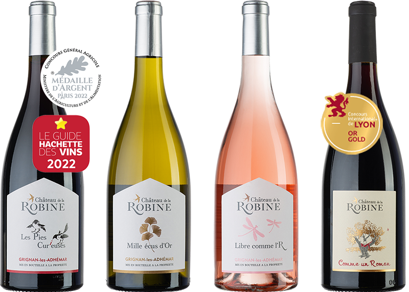 Vins rouge rosé et blanc de la Vallée du Rhône